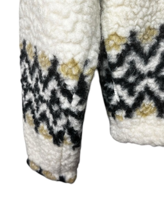 J. Crew Jacquard-print Sherpa half-zip fleece pullover Size Small Style CF278 - Picture 4 of 12